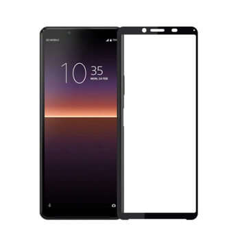 3x 3D zahnuté ochranné sklo pre Sony Xperia 10 II - čierne