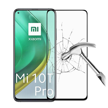 3x Picasee 3D ochranné tvrdené sklo s rámčekom pre Xiaomi Mi 10T Pro - čierné - 2+1 zdarma