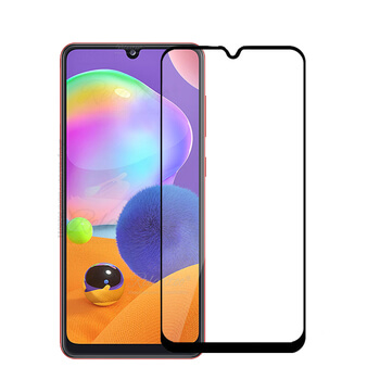 3x Picasee 3D ochranné tvrdené sklo s rámčekom pre Samsung Galaxy A31 A315F - čierné - 2+1 zdarma