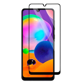 3x 3D ochranné tvrdené sklo s rámčekom pre Samsung Galaxy A31 A315F - čierné - 2+1 zdarma