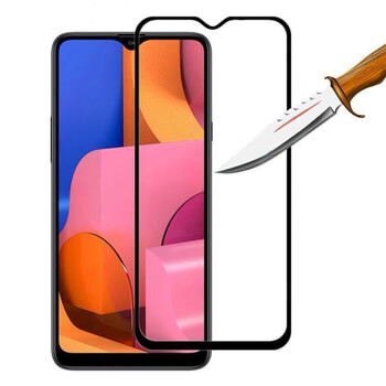 3x Picasee 3D ochranné tvrdené sklo s rámčekom pre Samsung Galaxy A20s - čierné - 2+1 zdarma