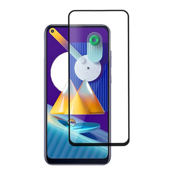 Picasee 3D ochranné tvrdené sklo s rámčekom pre Samsung Galaxy M11 - čierné