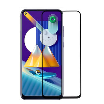 3x Picasee 3D ochranné tvrdené sklo s rámčekom pre Samsung Galaxy M11 - čierné - 2+1 zdarma