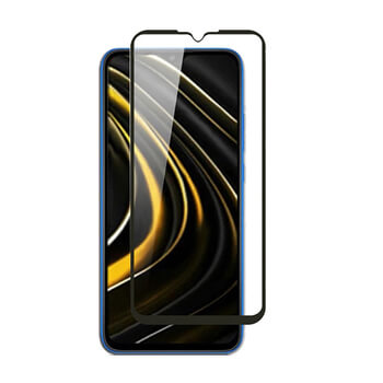Picasee 3D ochranné tvrdené sklo s rámčekom pre Xiaomi Poco M3 - čierné