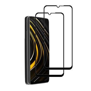 3x Picasee 3D ochranné tvrdené sklo s rámčekom pre Xiaomi Poco M3 - čierné - 2+1 zdarma