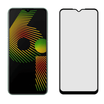 Picasee 3D ochranné tvrdené sklo s rámčekom pre Realme 6i - čierné