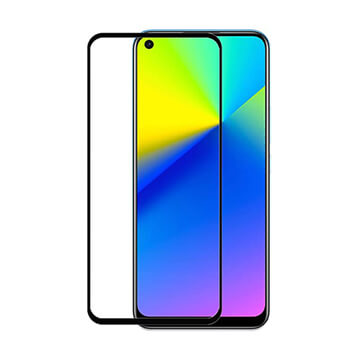 3x Picasee 3D ochranné tvrdené sklo s rámčekom pre Realme 7i - čierné - 2+1 zdarma