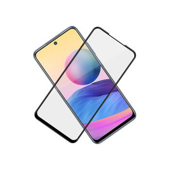 3x Picasee 3D ochranné tvrdené sklo s rámčekom pre Xiaomi Redmi Note 10 5G - čierné - 2+1 zdarma