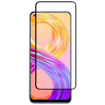 3D ochranné tvrdené sklo s rámčekom pre Realme 8 4G - čierné