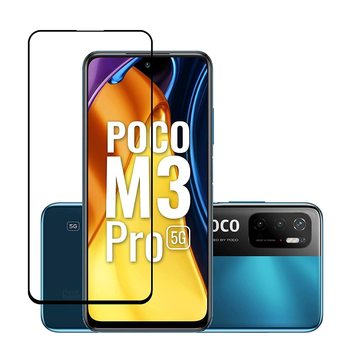 Picasee 3D ochranné tvrdené sklo s rámčekom pre Xiaomi Poco M3 Pro 5G - čierné
