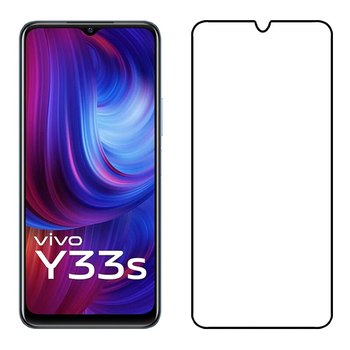 3x Picasee 3D ochranné tvrdené sklo s rámčekom pre Vivo Y33s - čierné - 2+1 zdarma