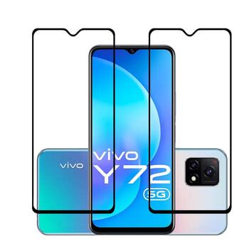 Picasee 3D ochranné tvrdené sklo s rámčekom pre Vivo Y72 5G - čierné