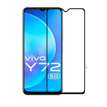 3D ochranné tvrdené sklo s rámčekom pre Vivo Y72 5G - čierné