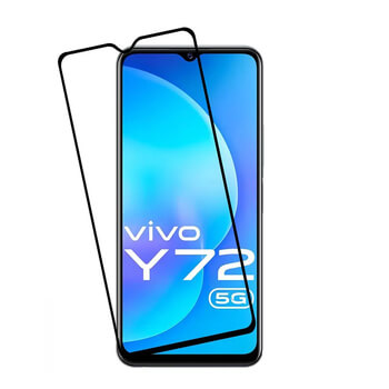 3x Picasee 3D ochranné tvrdené sklo s rámčekom pre Vivo Y72 5G - čierné - 2+1 zdarma