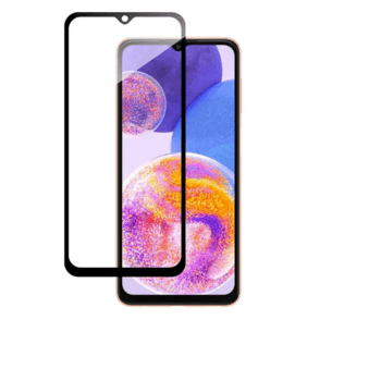 3D ochranné tvrdené sklo s rámčekom pre Samsung Galaxy A23 - čierné