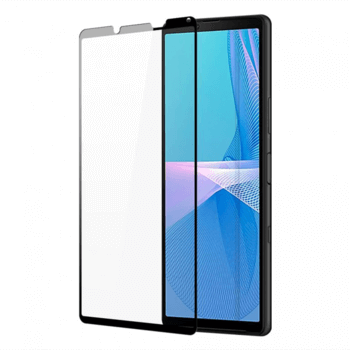 3D ochranné tvrdené sklo s rámčekom pre Sony Xperia 10 III - čierné