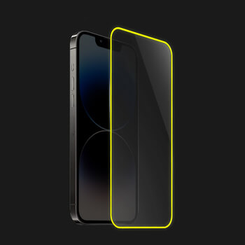 3x Ochranné tvrdené sklo so svietiacim rámčekom pre Apple iPhone 6/6S - Žltá