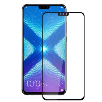 3x Picasee 3D ochranné tvrdené sklo s rámčekom pre Honor 8X - čierné - 2+1 zdarma