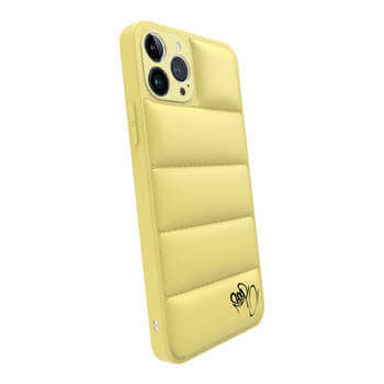 Picasee Puffer case pro Apple iPhone 12 - Separ Puffer - Žltá