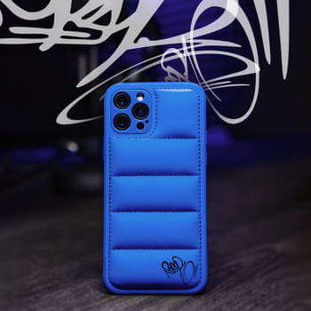 Picasee Puffer case pro Apple iPhone 13 Pro - Separ Puffer - Modrá