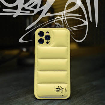 Picasee Puffer case pro Apple iPhone 13 Pro - Separ Puffer - Žltá