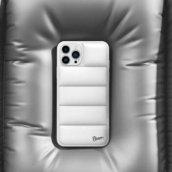 Picasee Puffer case pro Apple iPhone 12 Pro - Picasee Puffer - Biela