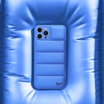 Picasee Puffer case pro Apple iPhone 12 Pro - Picasee Puffer - Modrá
