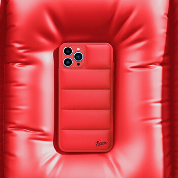 Picasee Puffer case pro Apple iPhone XR - Picasee Puffer - Červená