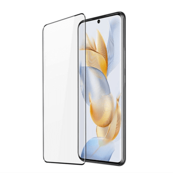 3x 3D zahnuté ochranné sklo pre Honor 90 5G - čierne