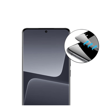 3x Picasee 3D ochranné tvrdené sklo s rámčekom pre Xiaomi 13T Pro - čierné - 2+1 zdarma