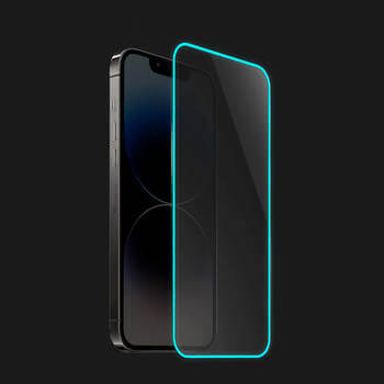 3x Ochranné tvrdené sklo so svietiacim rámčekom pre Samsung Galaxy A25 A256B 5G - Modrá
