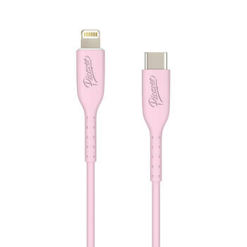 Picasee USB Kabel Lightning - USB C - Ružová