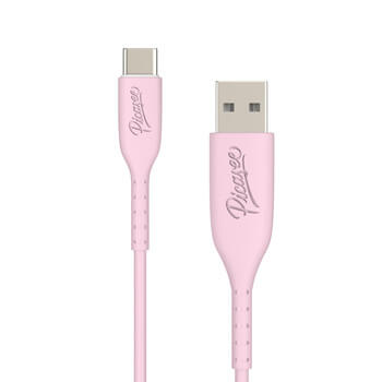 Picasee USB Kabel USB C - USB 2.0 - Ružová