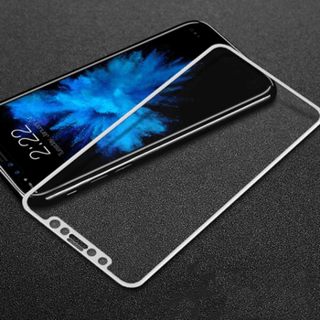 Picasee 3D ochranné tvrdené sklo pre Apple iPhone X/XS - biele