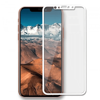 3x 3D ochranné tvrdené sklo pre Apple iPhone X/XS - biele - 2+1 zdarma