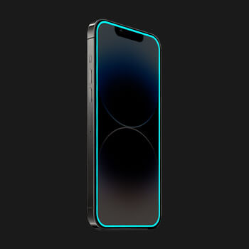 Picasee Ochranné tvrdené sklo so svietiacim rámčekom pre Apple iPhone 16 Pro Max - Modrá