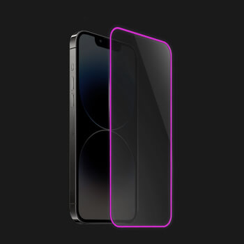 3x Picasee Ochranné tvrdené sklo so svietiacim rámčekom pre Apple iPhone 16 Pro Max - Ružová
