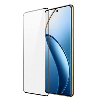 3x 3D zahnuté ochranné sklo pre Realme 12 Pro 5G - čierne