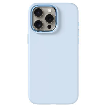 Picasee Premium case s MagSafe pro Apple iPhone 15 Pro Max - Vlastné gravírovanie - Modrá