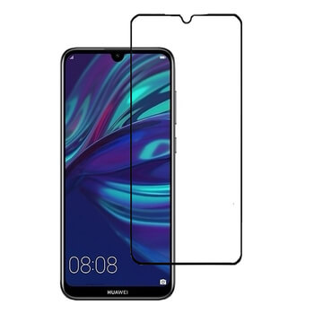 3x Picasee 3D ochranné tvrdené sklo s rámčekom pre Huawei Y7 2019 - čierné - 2+1 zdarma