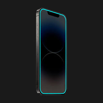 3x Picasee Ochranné tvrdené sklo so svietiacim rámčekom pre Apple iPhone 16e - Modrá