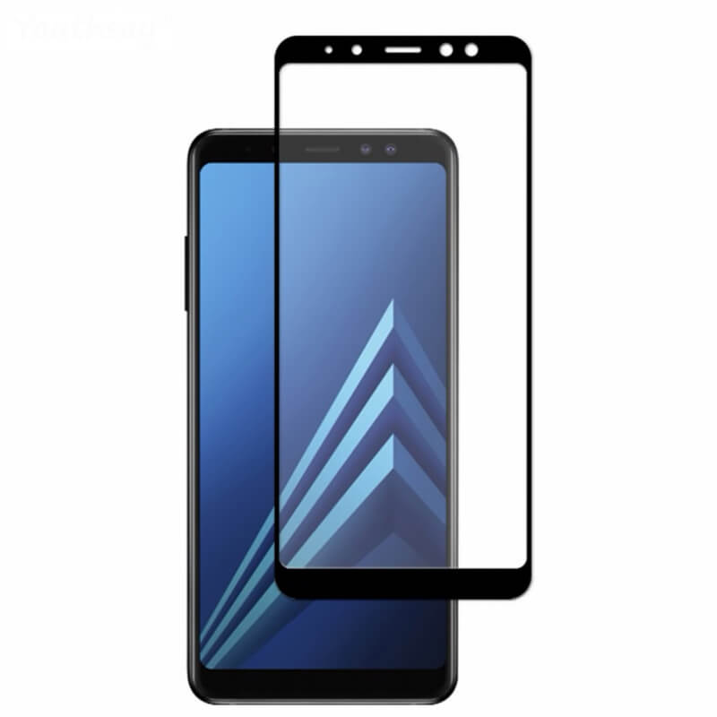 Picasee 3D ochranné tvrdené sklo s rámčekom pre Samsung Galaxy A8 2018 A530F - čierné