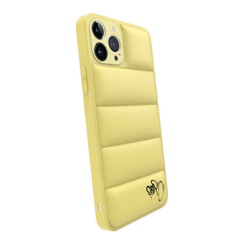 Picasee Puffer case pro Apple iPhone 14 Pro - Separ Puffer - Žltá