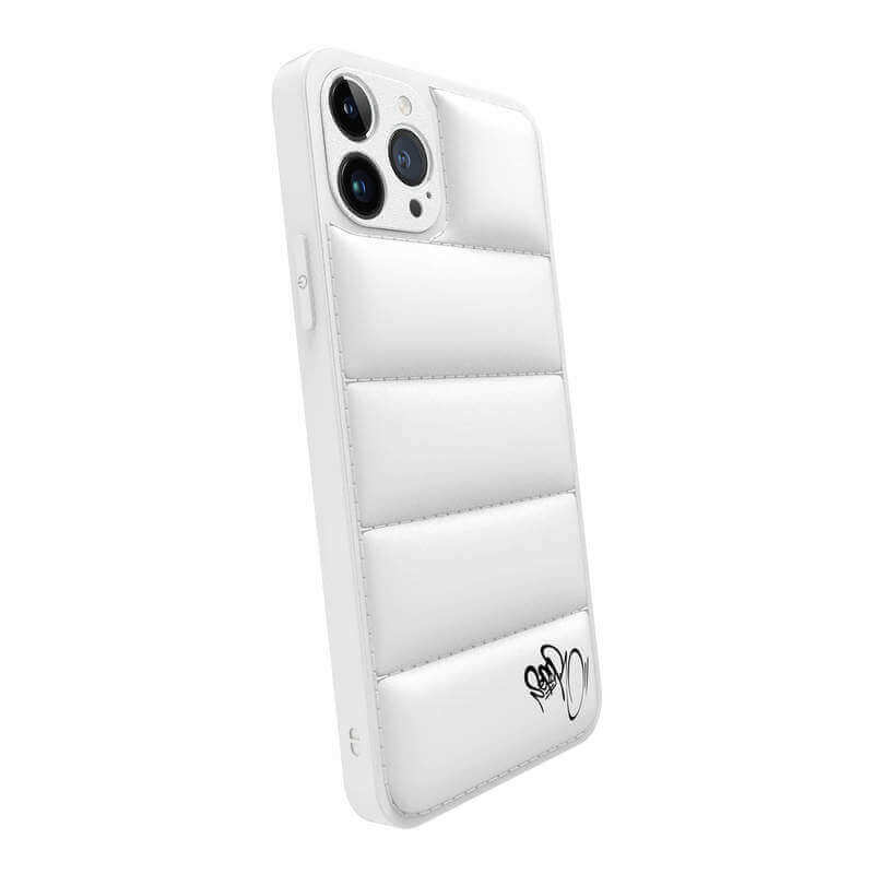 Picasee Puffer case pro Apple iPhone 15 Pro - Separ Puffer - Biela