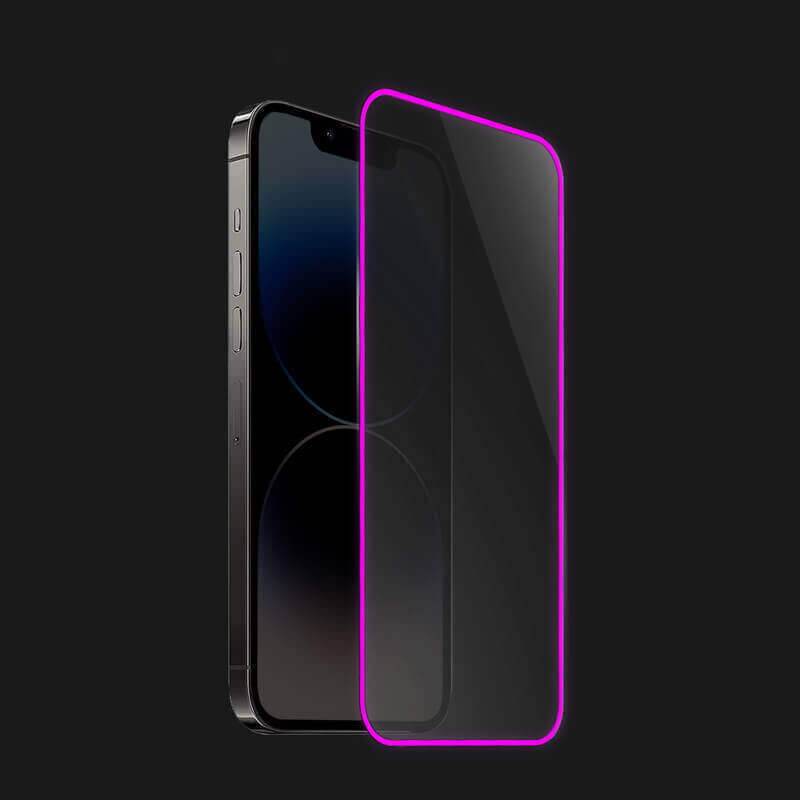 3x Picasee Ochranné tvrdené sklo so svietiacim rámčekom pre Samsung Galaxy A41 A415F - Ružová