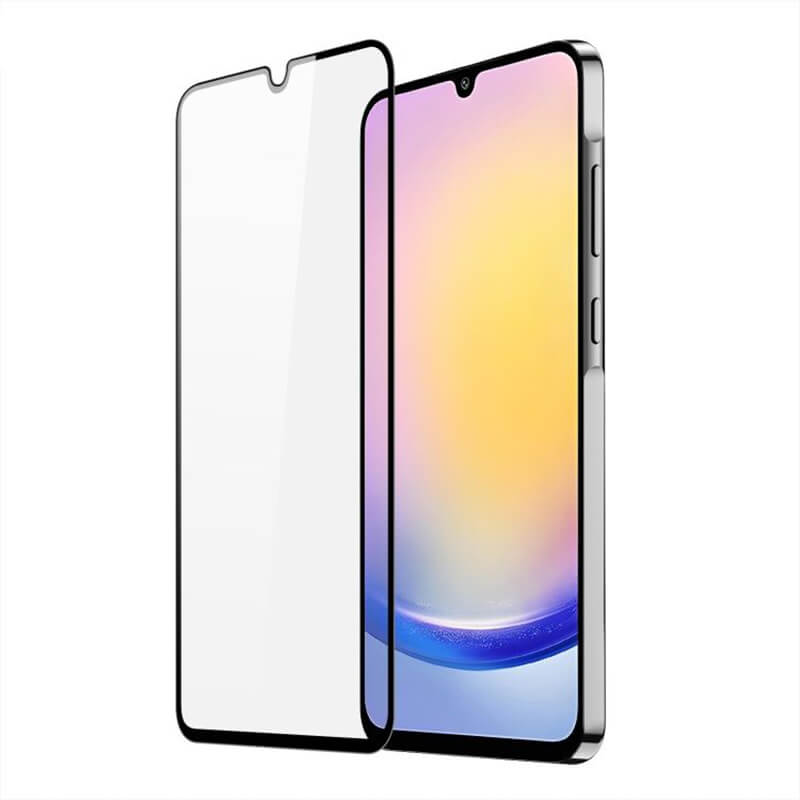 Picasee 3D ochranné tvrdené sklo s rámčekom pre Samsung Galaxy A25 A256B 5G - čierné 415011