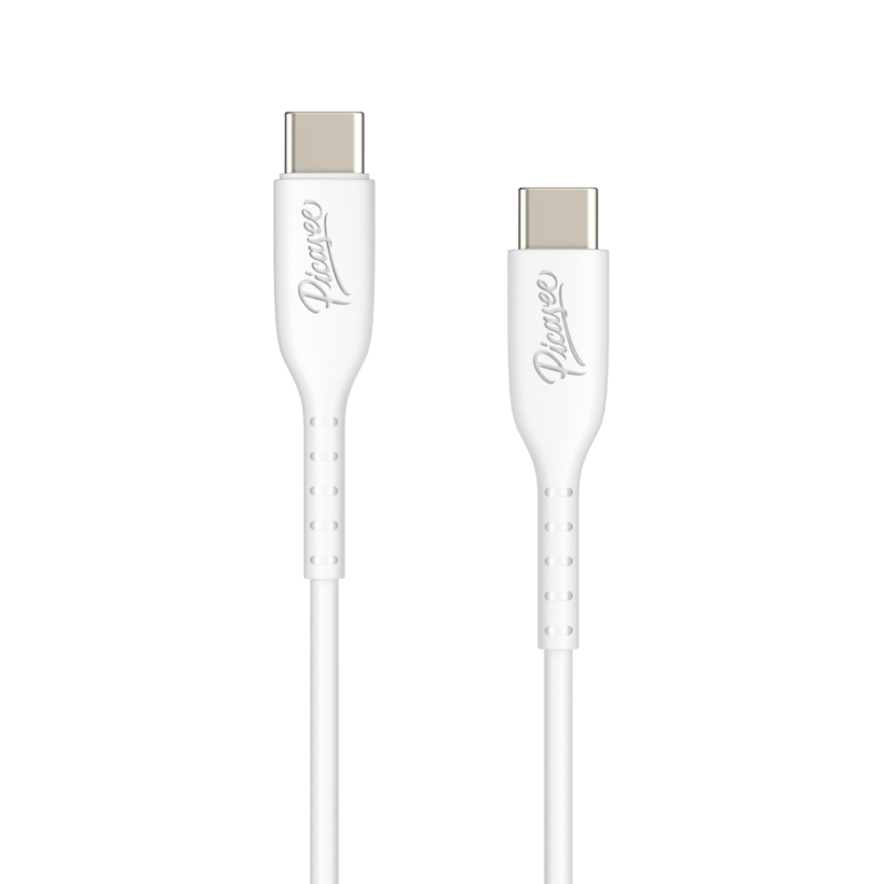 Picasee USB Kabel USB C - USB C - Biela