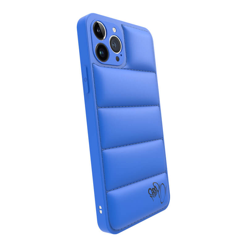 Picasee Puffer case pro Apple iPhone 16 Pro - Separ Puffer - Modrá