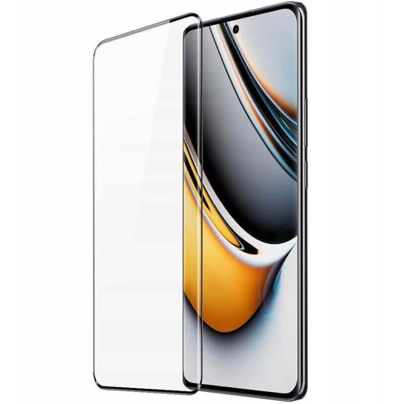 3x Picasee 3D zahnuté ochranné sklo pre Realme 11 Pro+ - čierne - 2+1 zdarma